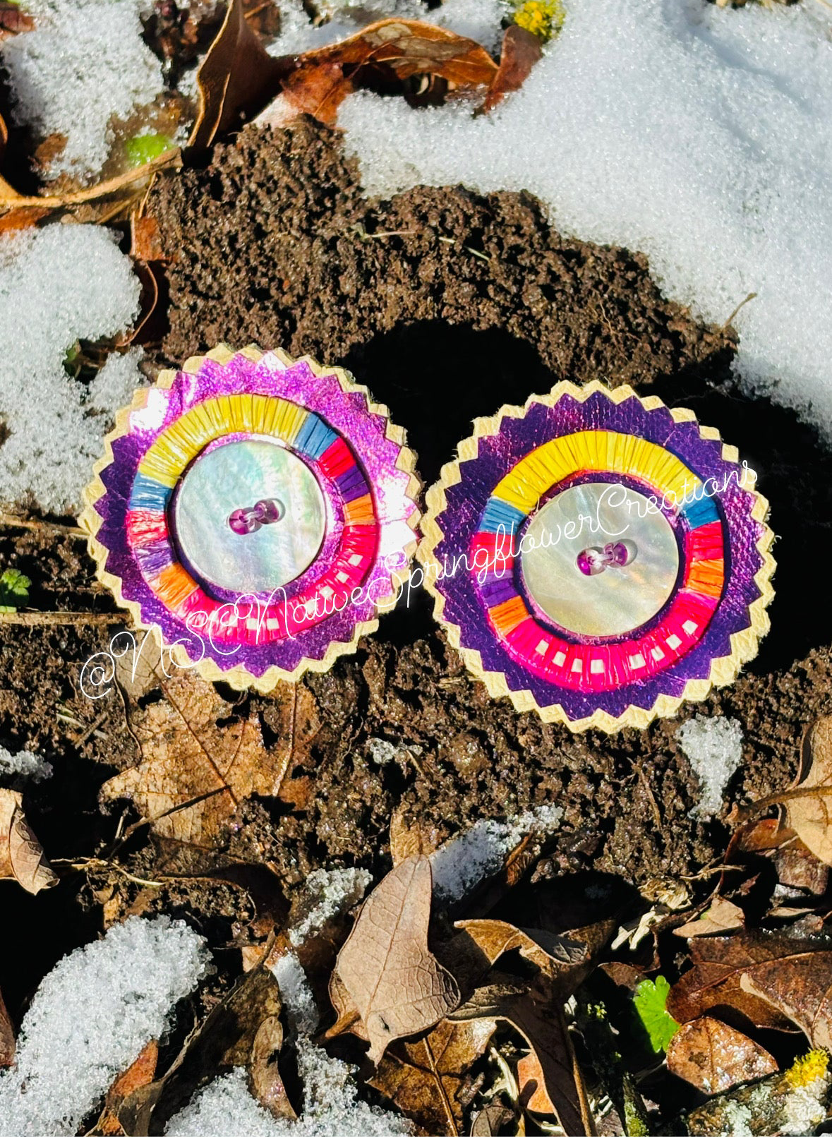 Porcupine Quilled Post Earrings