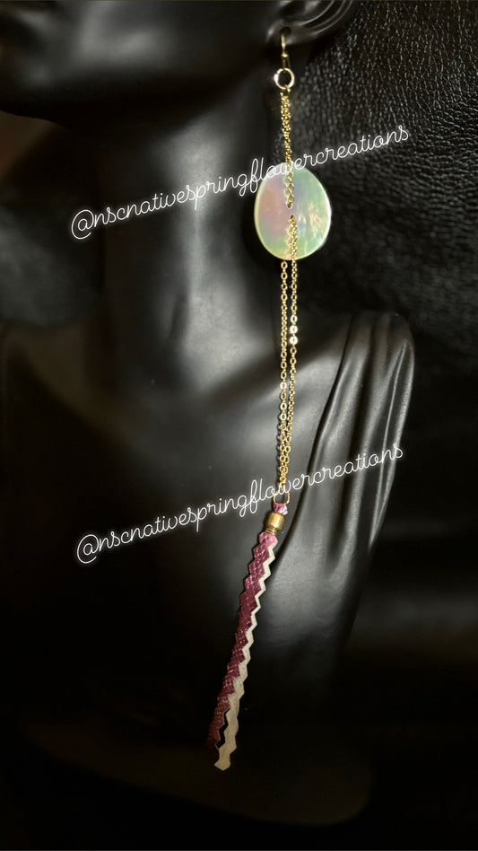 Abalone Shell Duster Earrings